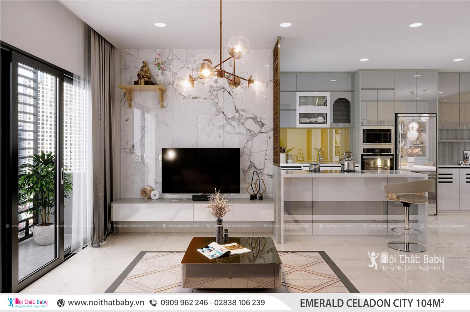 Tổng hợp các mẫu thiết kế nội thất Chung cư Emerald Celadon City